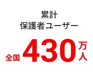 累計保護者ユーザー全国430万人