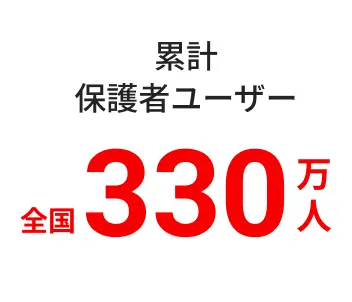 累計保護者ユーザー全国330万人